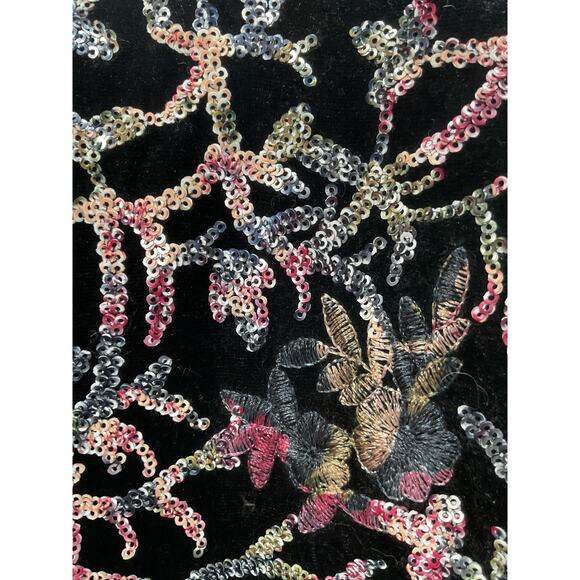 Tahari Black Sequin Pencil Skirt - Size 10 - Picture 4 of 4